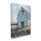 Stupell Industries Abstract Distressed White Barn Farm Architecture Canvas Wall Art